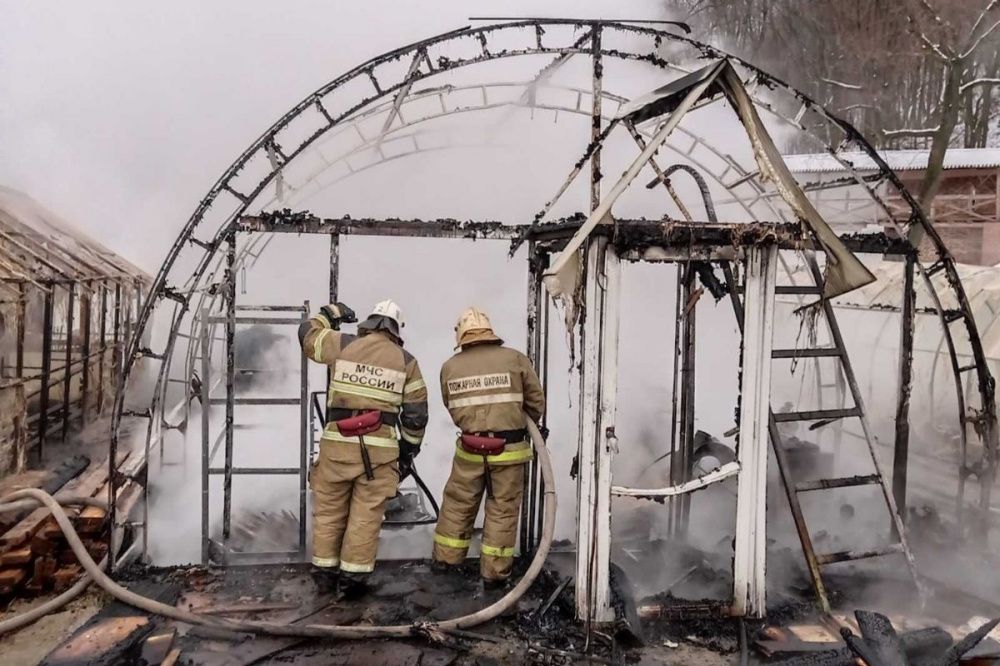 Пожар в теплице Печерского монастыря в Нижнем Новгороде потушили 13 ноября