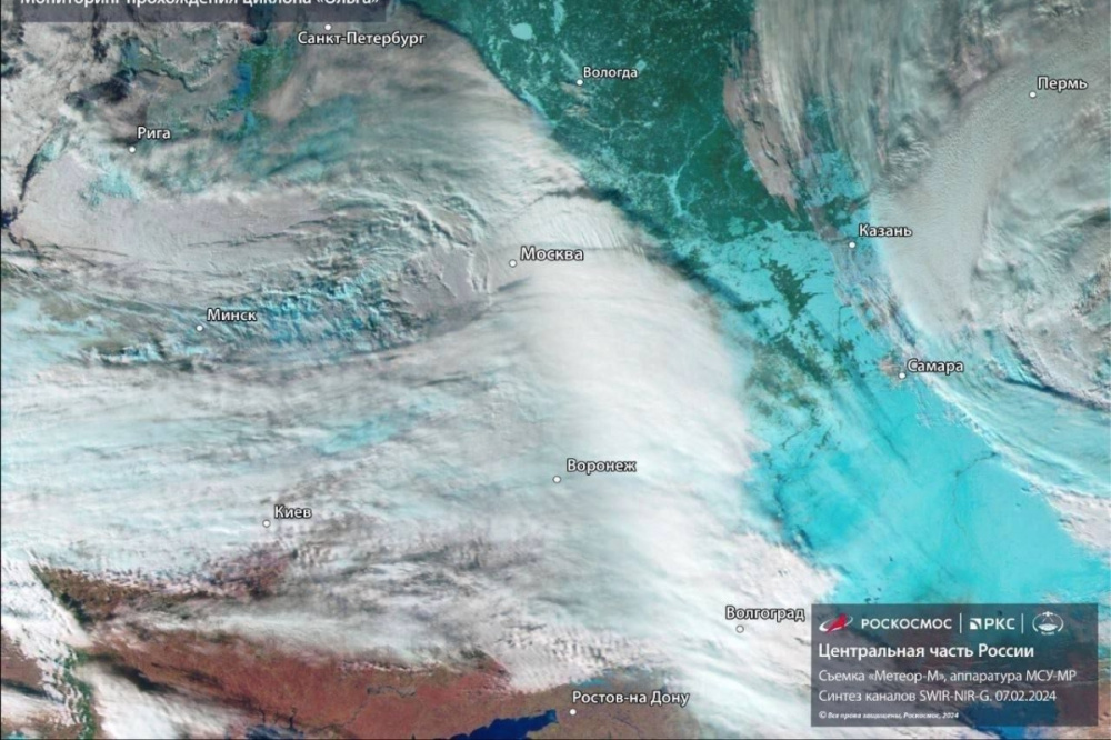 Фото Нижегородцам показали снимок циклона «Ольга» из космоса - Новости Живем в Нижнем