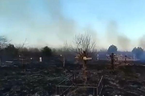 Кладбище сгорело в Нижегородской области 18 апреля