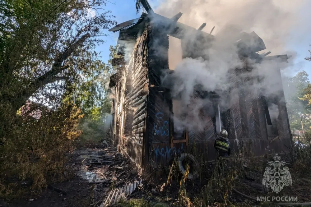 Дом в Ленинском районе сгорел 25 июня из-за неосторожного обращения с огнем