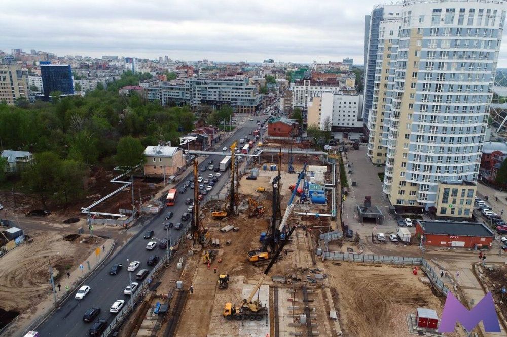 Строительство станции нижегородского метро «Сенная» дошло до «свайного экватора»