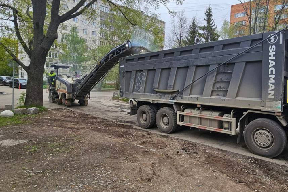 Ремонт дороги и тротуара начался в Тихом переулке в Нижнем Новгороде