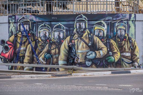 Реставрация граффити о работе спасателей началась на Окском съезде