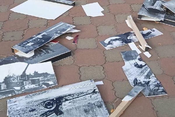 В Нижнем Новгороде вандалы разгромили фотокомпозицию в честь ветеранов