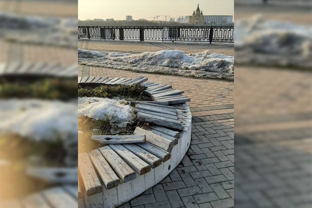 Благоустройство Нижневолжской набережной в Нижнем Новгороде не пережило зиму