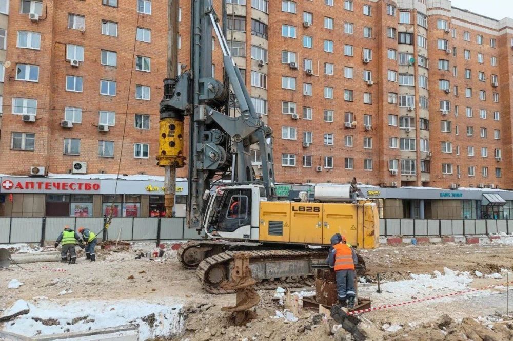 Первую сваю залили при строительстве метро на улице Горького в Нижнем Новгороде