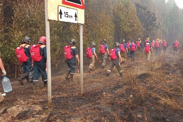 Пожарные продолжают тушить огонь на границе Нижегородской области и Республики Мордовия