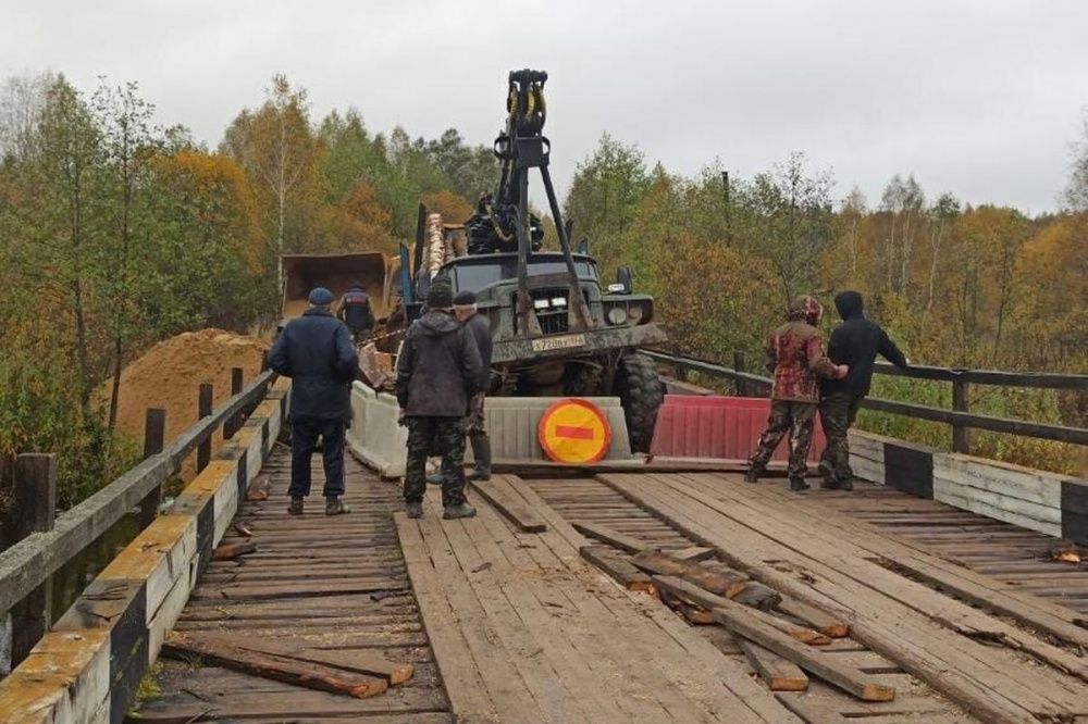 Ремонт обрушившегося моста в деревне Аристово Семеновского района завершен