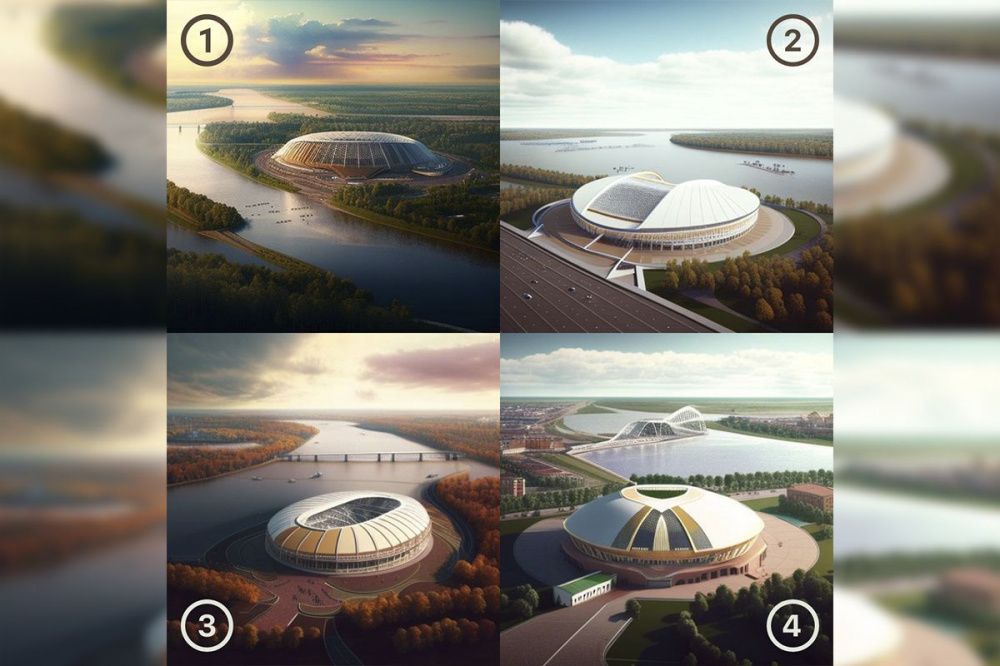 Фото Нейросеть представила 4 дизайна стадиона «Нижний Новгород» - Новости Живем в Нижнем