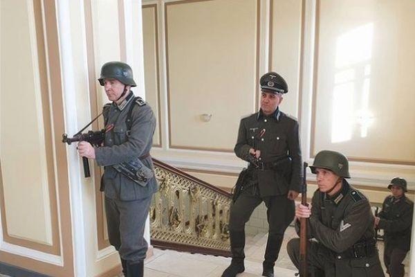 Военное кино снимают на Нижегородской ярмарке