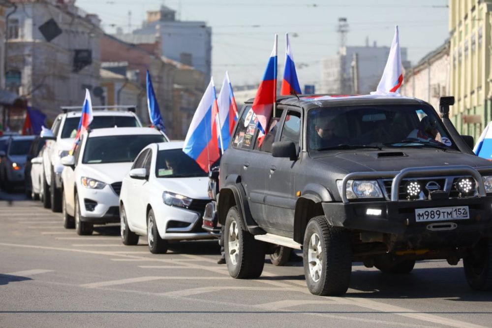 Автопробеги в честь годовщины воссоединения Крыма и России проходят в Нижегородской области