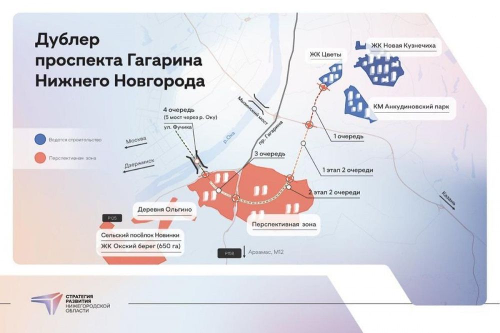 Фото Строительство дублера проспекта Гагарина планируют завершить в 2027 году - Новости Живем в Нижнем