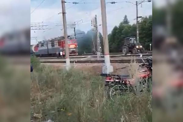 Электровоз загорелся на станции Теша в Навашинском городском округе