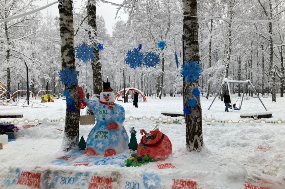 Фото Участники «Фестиваля снеговиков» в Нижнем Новгороде слепили 100 снежных скульптур - Новости Живем в Нижнем