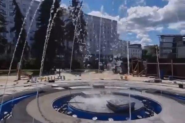 Поющий фонтан протестировали возле КЗ «Юпитер» в Нижнем Новгороде