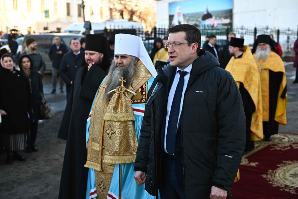 Глеб Никитин посетил мероприятие по освящению колоколов для собора в Арзамасе