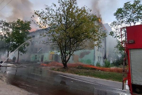 Пожар на улице Ситникова в Дзержинске Нижегородской области 1 сентября.