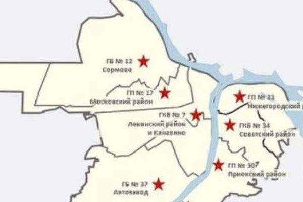 карта травмпунктов в Нижнем Новгороде