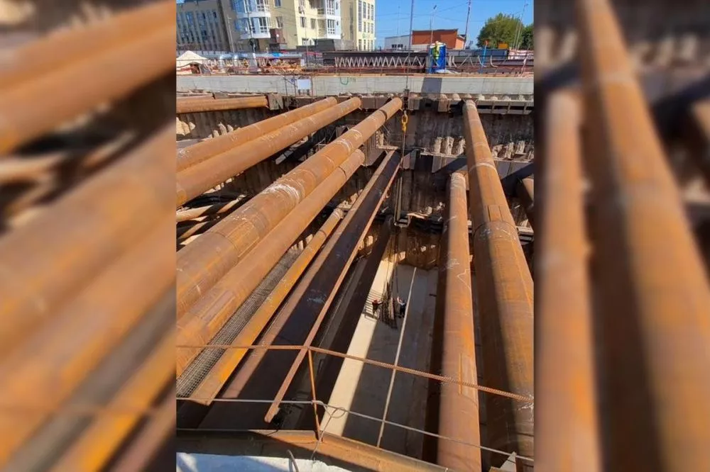Глубина котлована станции метро «Сенная» в Нижнем Новгороде достигла 16 метров