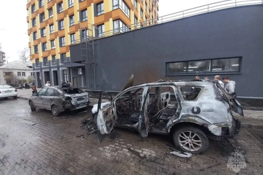 Иномарка сгорела на улице Арктической в Нижнем Новгороде