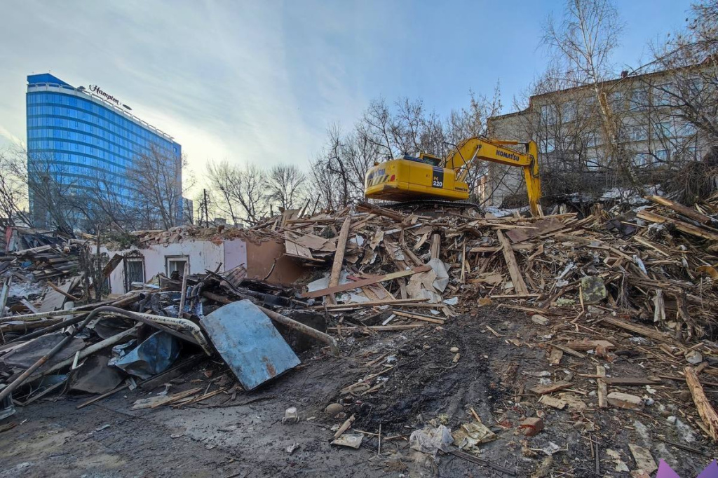 Фото Опубликованы фотографии с места сноса домов в зоне строительства метро  - Новости Живем в Нижнем