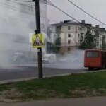 Фото Маршрутка задымилась на площади Лядова в Нижнем Новгороде - Новости Живем в Нижнем